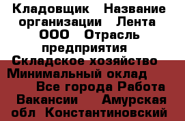 Кладовщик › Название организации ­ Лента, ООО › Отрасль предприятия ­ Складское хозяйство › Минимальный оклад ­ 29 000 - Все города Работа » Вакансии   . Амурская обл.,Константиновский р-н